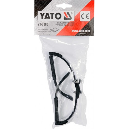 Очки защитные открытого типа, прозрачные YATO YT-7365